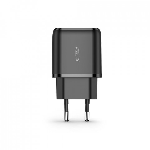
USB-C PD 20W / USB-A QC 3.0 sieninis įkroviklis – juodas
