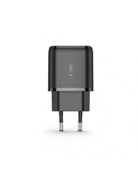 
USB-C PD 20W / USB-A QC 3.0 sieninis įkroviklis – juodas
