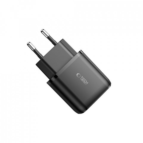 
USB-C PD 20W / USB-A QC 3.0 sieninis įkroviklis – juodas
