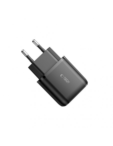 
USB-C PD 20W / USB-A QC 3.0 sieninis įkroviklis – juodas
