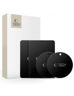 
Magnetinės plokštelės automobiliniams telefono laikikliams, juodos - 4 vnt.
