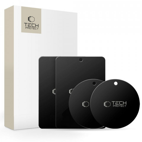 
Magnetinės plokštelės automobiliniams telefono laikikliams, juodos - 4 vnt.
