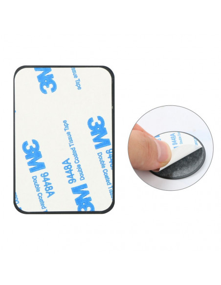 
Magnetinės plokštelės automobiliniams telefono laikikliams, juodos - 4 vnt.
