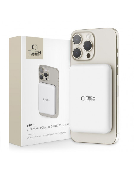 
5000 mAh nešiojama baterija su „MagSafe USB-C“ 15 W ir USB-C laidu – balta
