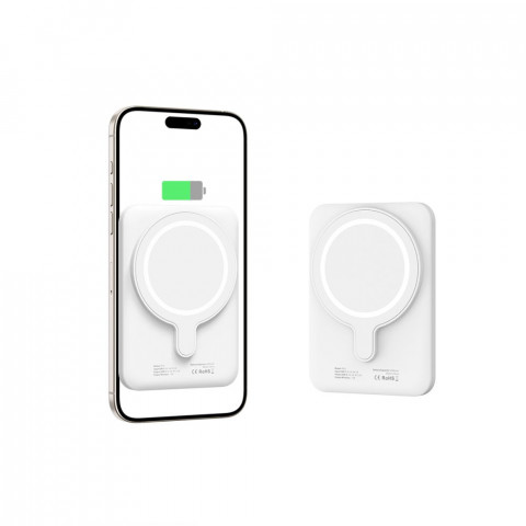 
5000 mAh nešiojama baterija su „MagSafe USB-C“ 15 W ir USB-C laidu – balta
