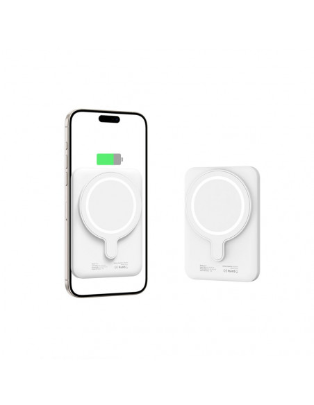 
5000 mAh nešiojama baterija su „MagSafe USB-C“ 15 W ir USB-C laidu – balta
