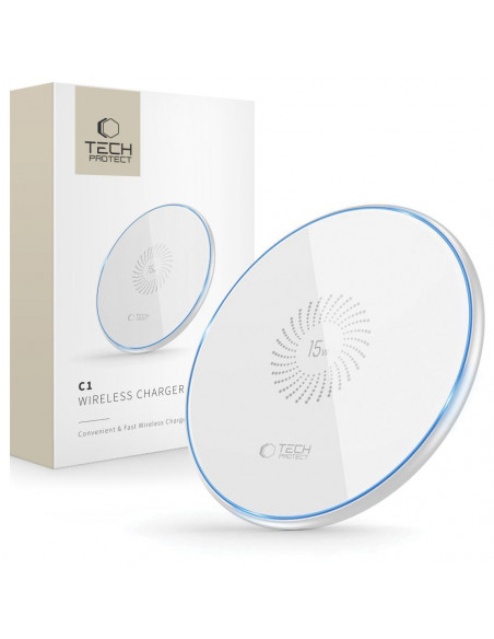 
15 W QI15W-C1 indukcinis įkroviklis - baltas
