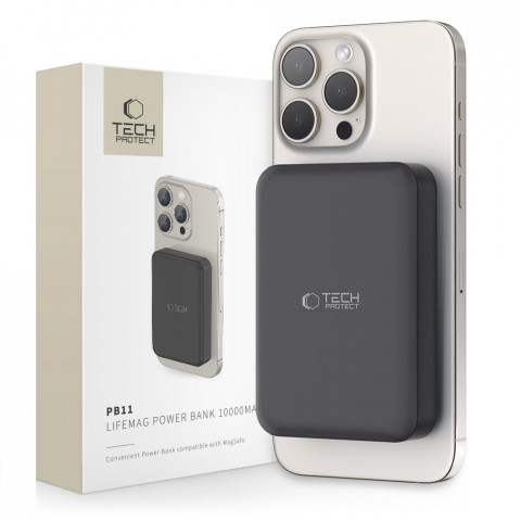 
10000mAh „MagSafe“ USB-C 15 W išorinė baterija su USB-C laidu – juoda
