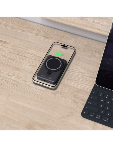 
10000mAh „MagSafe“ USB-C 15 W išorinė baterija su USB-C laidu – juoda
