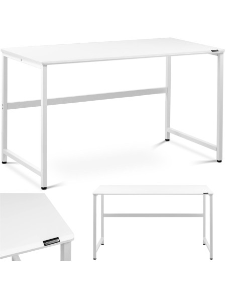 Pramoninis kompiuterio stalas ant metalinio rėmo 120 x 60 cm baltas Pramoninis kompiuterio stalas ant metalinio rėmo 120 x 60 cm baltas