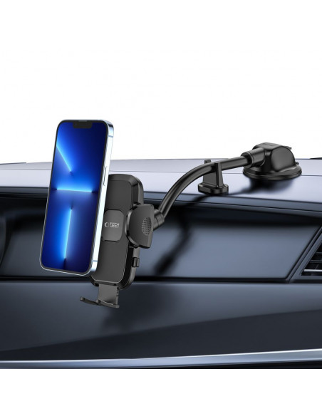 
Automobilinis telefono laikiklis su ilgu laikikliu, juodas
