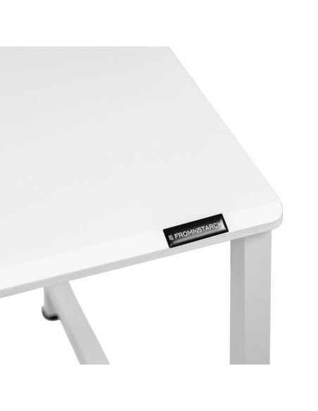 Pramoninis kompiuterio stalas ant metalinio rėmo 120 x 60 cm baltas Pramoninis kompiuterio stalas ant metalinio rėmo 120 x 60 cm baltas