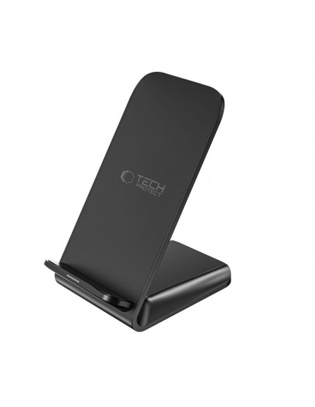 
15 W indukcinis išmaniojo telefono įkroviklis stovo formos - juodas
