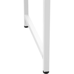 Pramoninis kompiuterio stalas ant metalinio rėmo 120 x 60 cm baltas