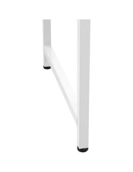 Pramoninis kompiuterio stalas ant metalinio rėmo 120 x 60 cm baltas Pramoninis kompiuterio stalas ant metalinio rėmo 120 x 60 cm baltas