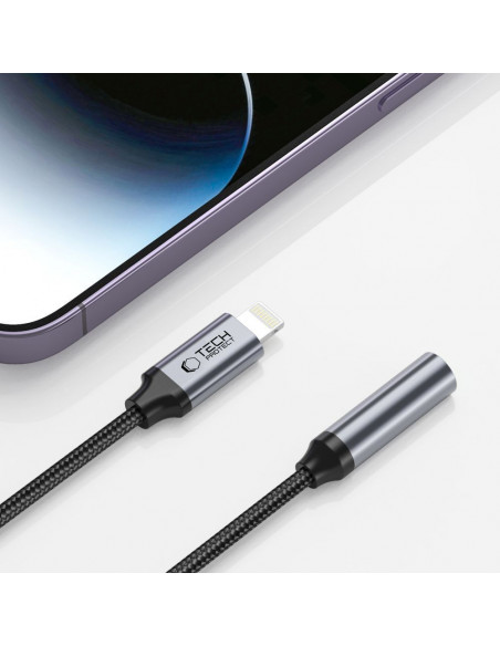 
„iPhone“ „Lightning“ į 3,5 mm mini lizdą adapteris – juodas
