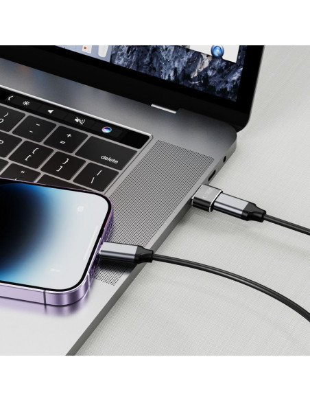 
USB-A (kištukas) - USB-C (lizdas) adapteris - juodas
