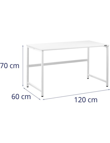Pramoninis kompiuterio stalas ant metalinio rėmo 120 x 60 cm baltas Pramoninis kompiuterio stalas ant metalinio rėmo 120 x 60 cm baltas