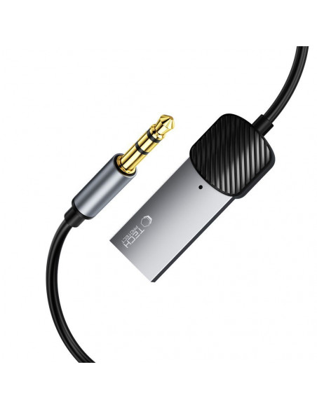 
AUX garso adapteris, 3,5 mm mini lizdas (kištukas) – „Bluetooth“ – pilkas
