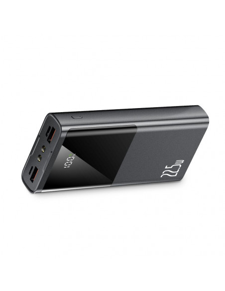 
Išorinė baterija PB13 20000mAh USB-A USB-C iPhone Lightning su USB-C - USB-A 22.5W laidu - pilka
