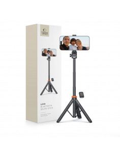 
„Bluetooth“ asmenukių lazda su nuotolinio valdymo pultu, trikojo galvute, 148 cm - juoda
