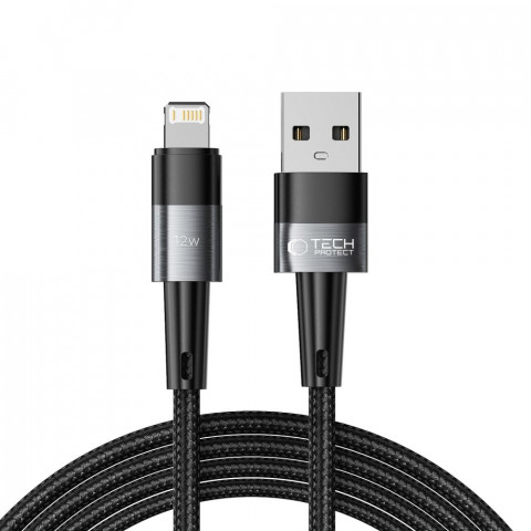 
USB-A - iPhone Lightning kabelis 12W 2.4A 2m - pilkas
