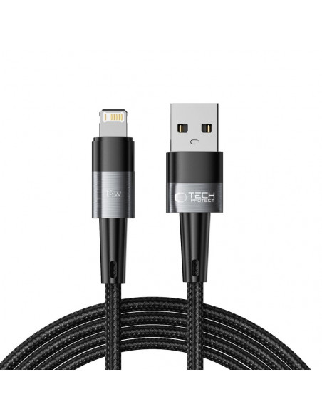 
USB-A - iPhone Lightning kabelis 12W 2.4A 2m - pilkas
