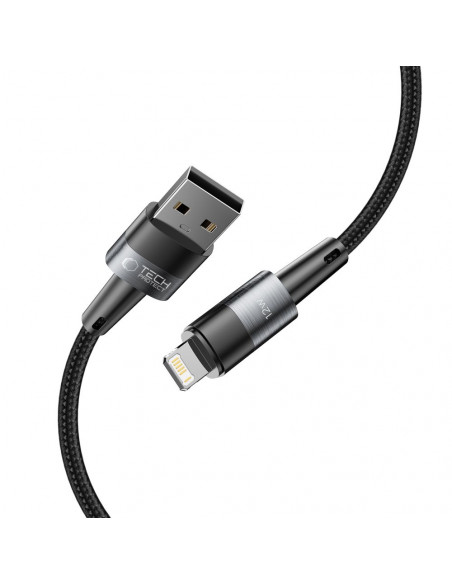 
USB-A - iPhone Lightning kabelis 12W 2.4A 2m - pilkas
