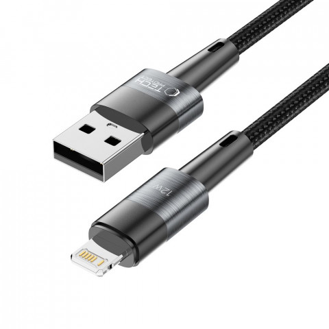 
USB-A - iPhone Lightning kabelis 12W 2.4A 2m - pilkas
