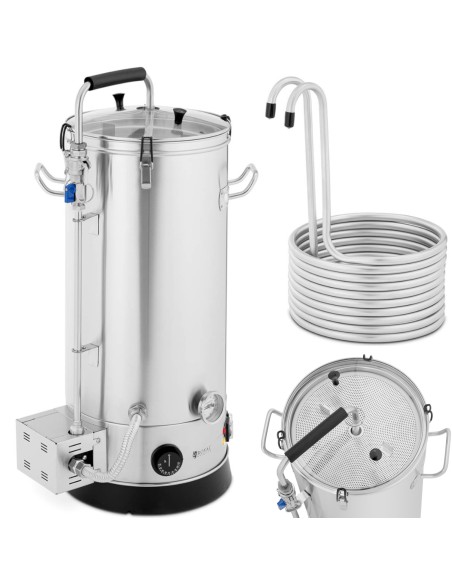 Košės ir virimo virdulys alaus gamybai STAL 30-110C 32 l 2000 W Košės ir virimo virdulys alaus gamybai STAL 30-110C 32 l 2000 W