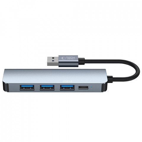 
5in1 šakotuvas USB-A į USB-A USB-C skirstytuvas – pilkas
