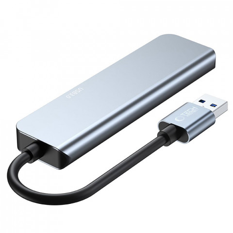 
5in1 šakotuvas USB-A į USB-A USB-C skirstytuvas – pilkas
