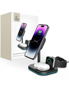 
3 viename „MagSafe“ belaidis įkroviklis su išmaniojo telefono laikikliu, skirtas „Apple Watch AirPods“ – juodas
