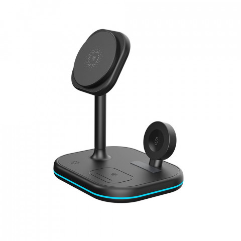 
3 viename „MagSafe“ belaidis įkroviklis su išmaniojo telefono laikikliu, skirtas „Apple Watch AirPods“ – juodas
