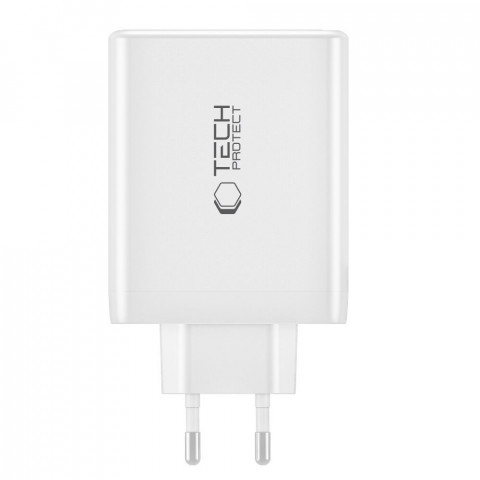 
„GaN 3x USB-C PD USB-A QC 100W“ sieninis įkroviklis – juodas
