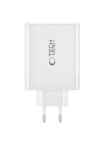 
„GaN 3x USB-C PD USB-A QC 100W“ sieninis įkroviklis – juodas
