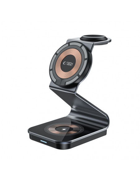 
3 viename belaidis įkroviklis su „MagSafe“ funkcija, skirtas „Apple Watch AirPods“ išmaniesiems telefonams – juodas
