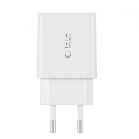 
2x USB-C PD 35W sieninis įkroviklis – baltas
