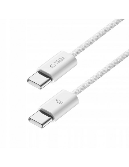 
USB-C PD 60W 3A 1m kabelis – baltas
