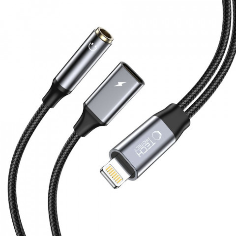 
„iPhone Lightning“ į 3,5 mm mini lizdą adapterio laidas – „iPhone Lightning“ – juodas

