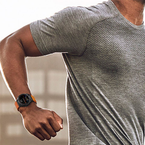 
„Garmin Fenix 5 / 6 / 6 Pro / 7“ nailoninis laikrodžio dirželis – juodas
