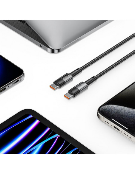 
USB-C PD 100W 5A 3m kabelis – pilkas
