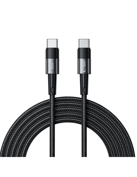 
USB-C PD 60W 3A 3m kabelis – pilkas
