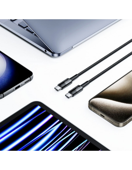 
USB-C PD 60W 3A 3m kabelis – pilkas
