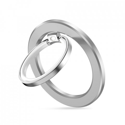 
Magnetinis piršto žiedo laikiklis išmaniajam telefonui su „MagSafe“ apsauga - sidabrinis
