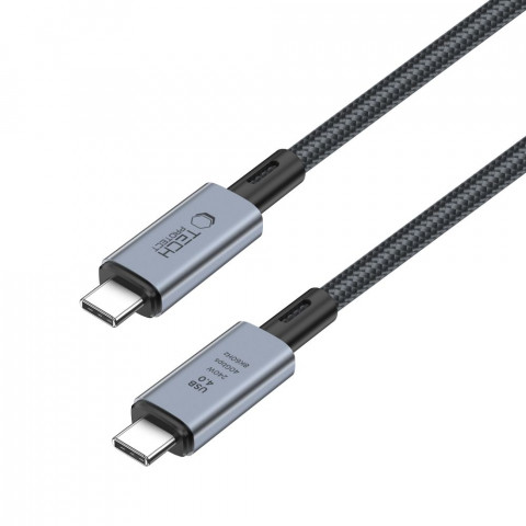 
Didelės spartos USB-C 4.0 PD 240W 8K 40Gbps 1m kabelis – pilkas
