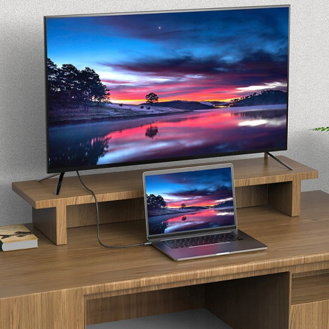 
Didelės spartos USB-C 4.0 PD 240W 8K 40Gbps 1m kabelis – pilkas
