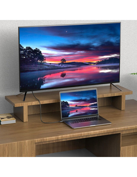 
Didelės spartos USB-C 4.0 PD 240W 8K 40Gbps 1m kabelis – pilkas
