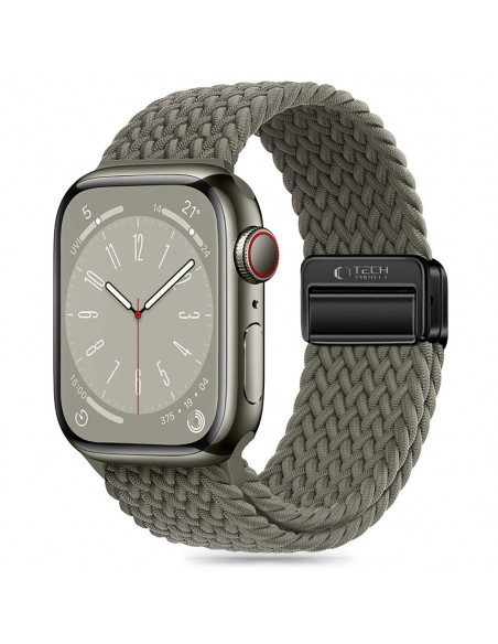 
„Apple Watch Band 4 / 5 / 6 / 7 / 8 / 9 / SE / Ultra 1 / 2“ (42 / 44 / 45 / 49 mm) nailono magnetas – žalias
