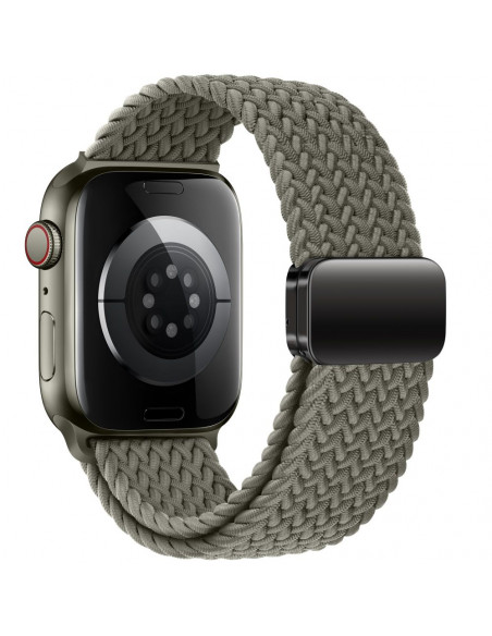 
„Apple Watch Band 4 / 5 / 6 / 7 / 8 / 9 / SE / Ultra 1 / 2“ (42 / 44 / 45 / 49 mm) nailono magnetas – žalias
